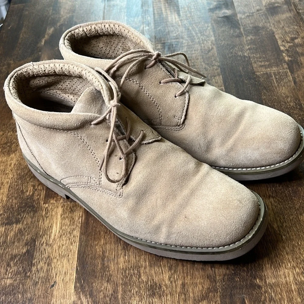 NUNN BUSH Tan Suede Lace Up Ankle Boots Size 9